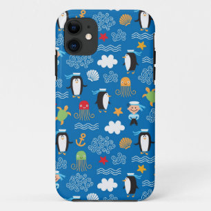pattern with sea theme iPhone 11 case