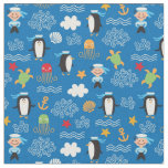 pattern with sea theme fabric