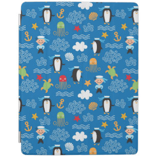 pattern with sea theme iPad smart cover