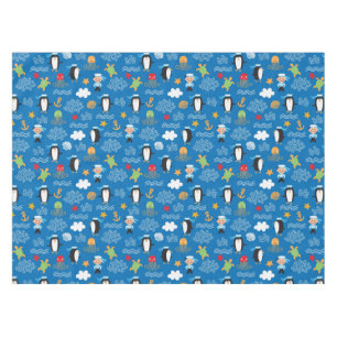 pattern with sea theme tablecloth