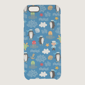pattern with sea theme clear iPhone 6/6S case