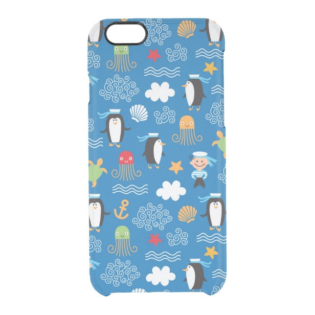 pattern with sea theme uncommon iPhone case (Back)