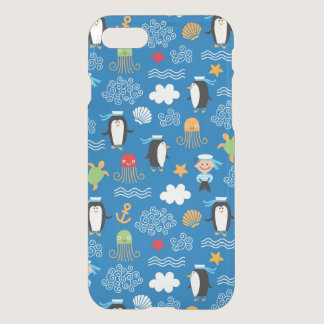 pattern with sea theme iPhone SE/8/7 case