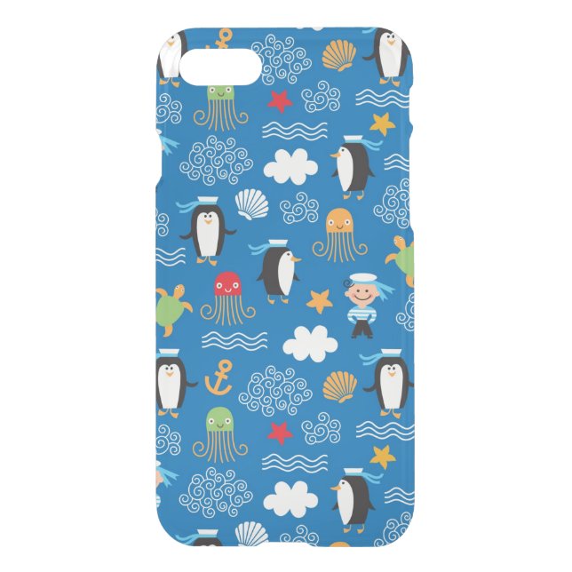 pattern with sea theme uncommon iPhone case (Back)
