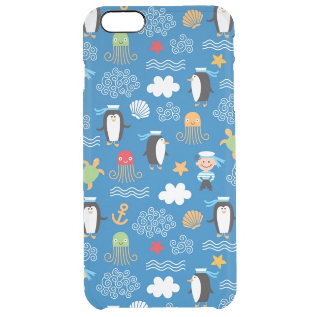 pattern with sea theme uncommon iPhone case (Back)