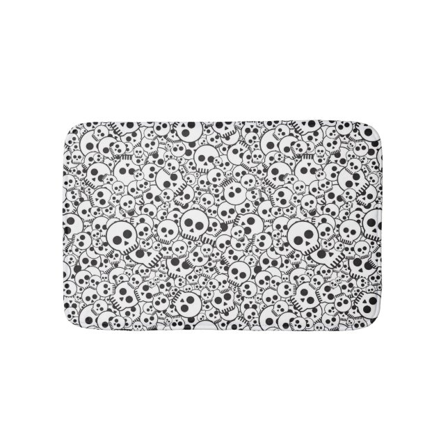 Pattern with skulls bathroom mat (Front)