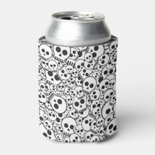 Pattern with skulls can cooler
