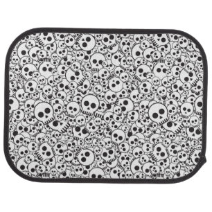 Pattern with skulls car floor mat