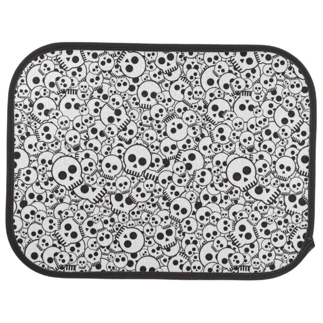 Pattern with skulls car floor mat (Rear)