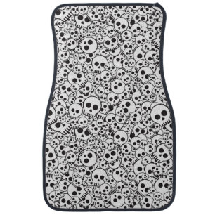 Pattern with skulls car mat