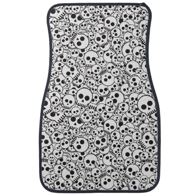 Pattern with skulls car mat (Front)