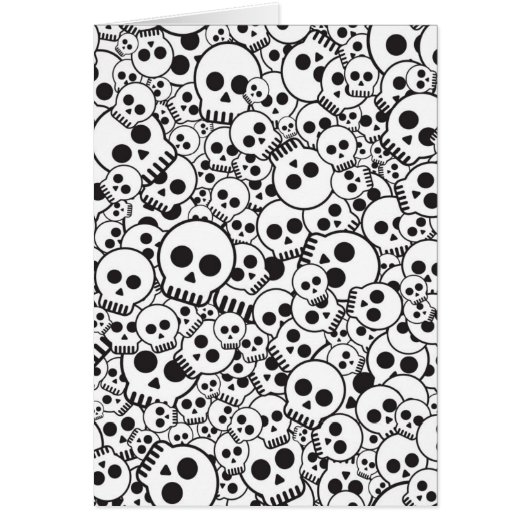 Pattern with skulls cards (Front)