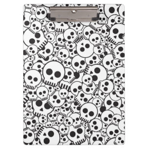 Pattern with skulls clipboard