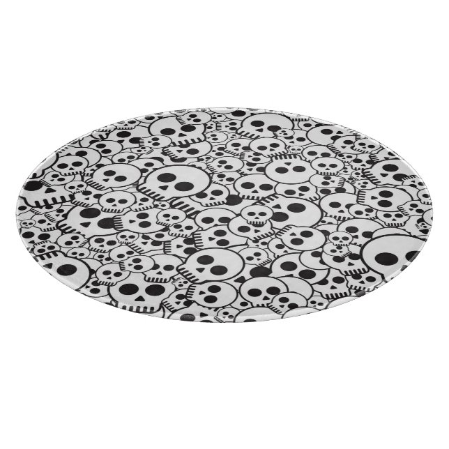 Pattern with skulls cutting board (Corner)