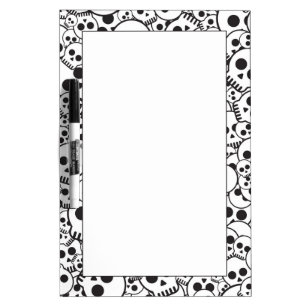 Pattern with skulls dry erase board