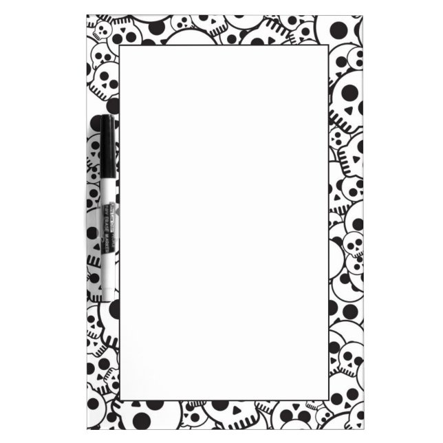Pattern with skulls dry erase board (Front)