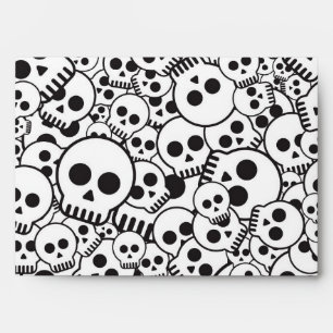 Pattern with skulls envelope