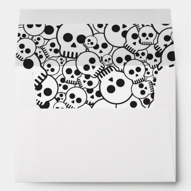 Pattern with skulls envelope (Back (Bottom))