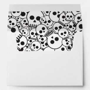 Pattern with skulls envelope