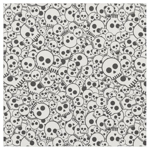 Pattern with skulls fabric