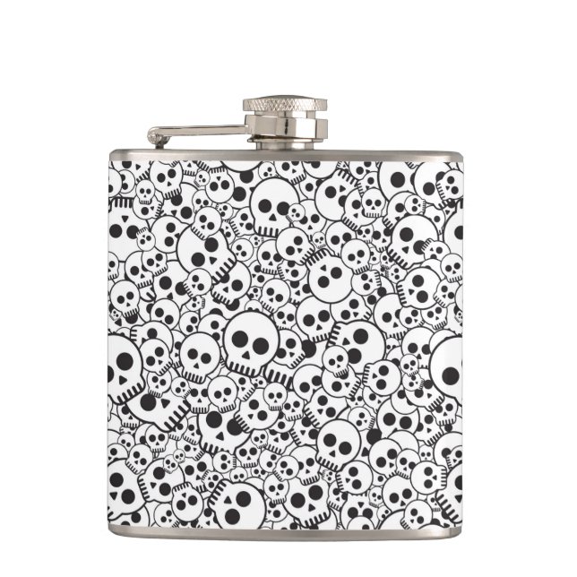 Pattern with skulls flask (Front)