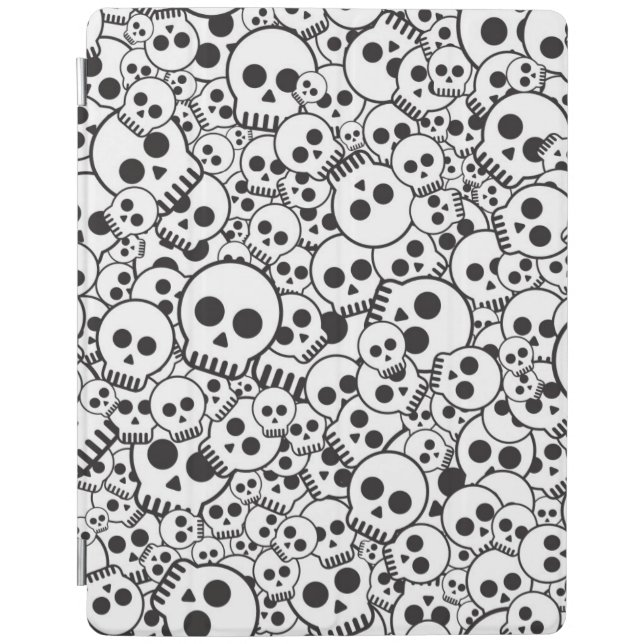 Pattern with skulls iPad smart cover (Front)