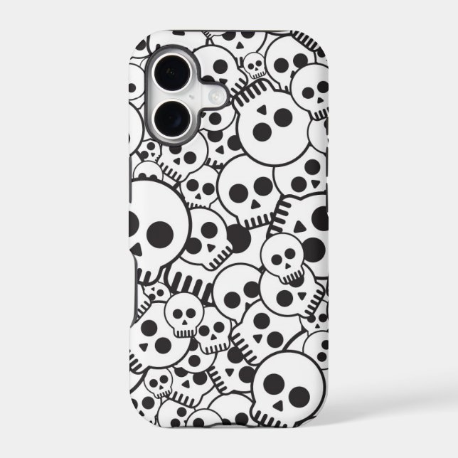 Pattern with skulls iphone case (Back)