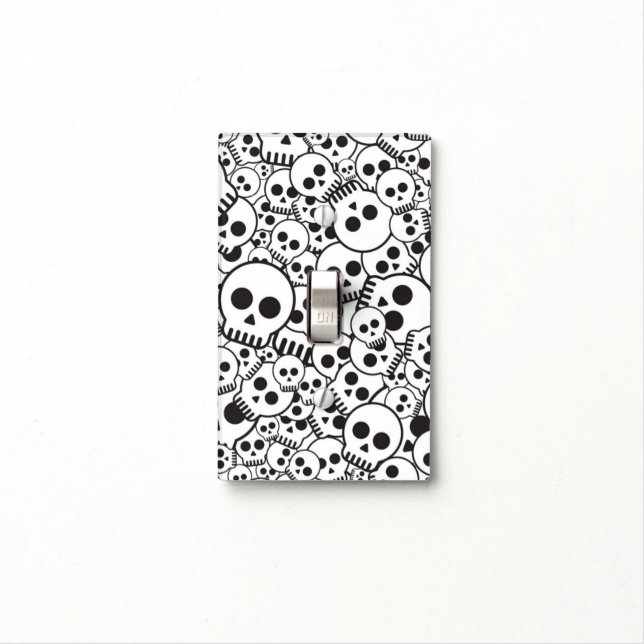 Pattern with skulls light switch cover (In Situ)