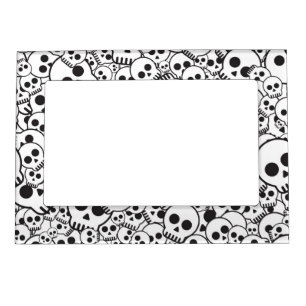 Pattern with skulls magnetic picture frame