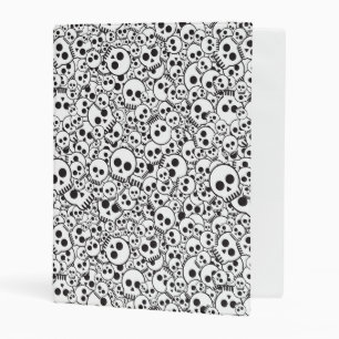 Pattern with skulls mini binder