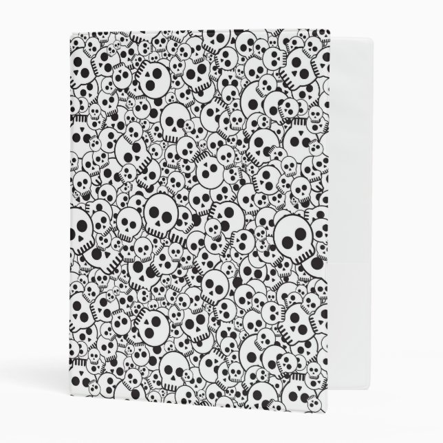Pattern with skulls mini binder (Front/Inside)