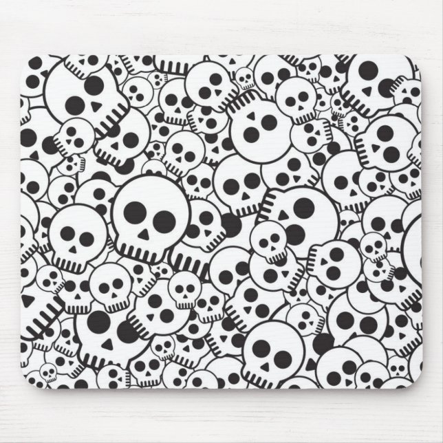 Pattern with skulls mouse pad (Front)