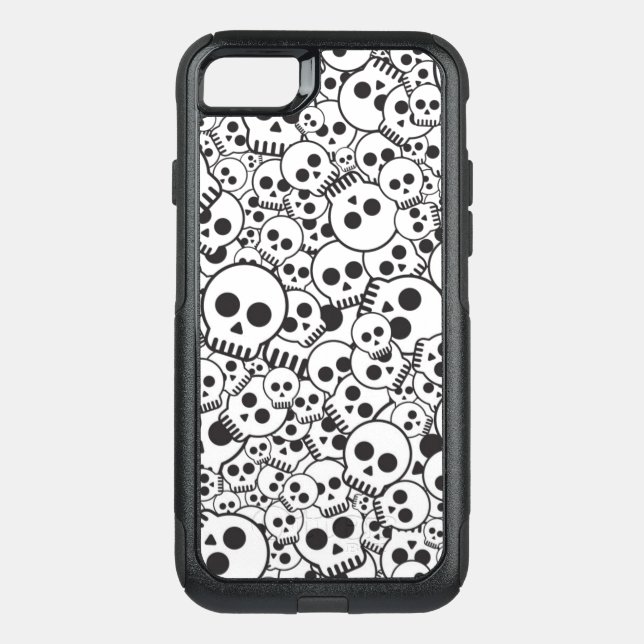 Pattern with skulls otterbox iPhone case (Back)