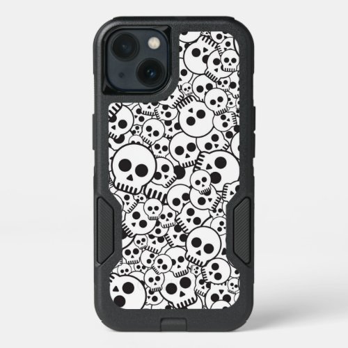 Pattern with skulls iPhone 13 case