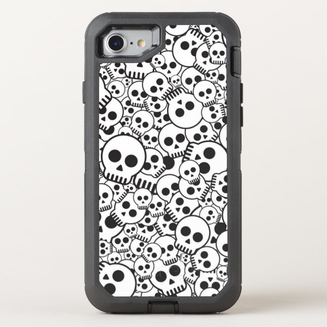 Pattern with skulls otterbox iPhone case (Back)
