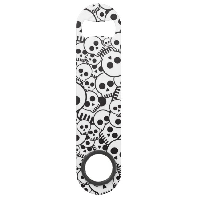 Pattern with skulls speed bottle opener (Front)