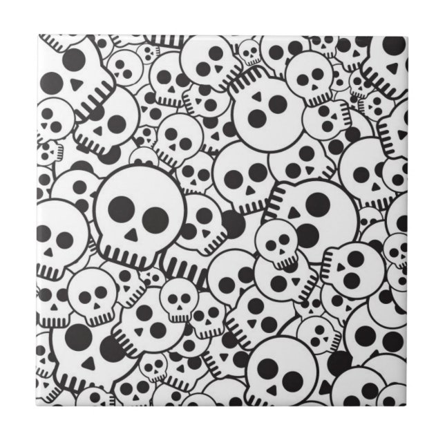 Pattern with skulls tile (Front)