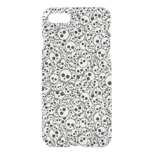 Pattern with skulls uncommon iPhone case (Back)