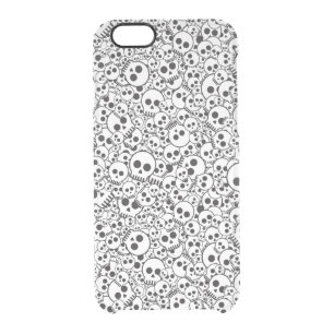 Pattern with skulls clear iPhone 6/6S case