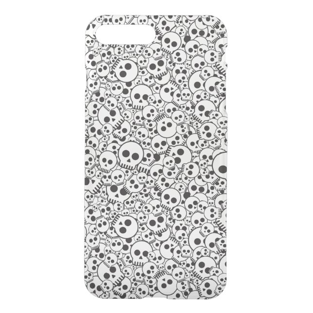 Pattern with skulls uncommon iPhone case (Back)