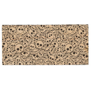 Pattern with skulls wood flash drive