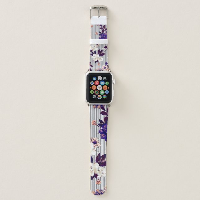 Pattern with spring flowers Pattern with spring fl Apple Watch Band (Front)