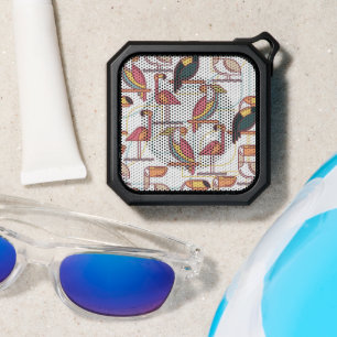 Pattern With Tropical Birds Bluetooth Speaker