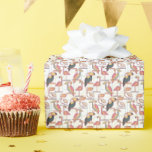 Pattern With Tropical Birds Wrapping Paper