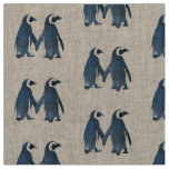 PATTERN WITH TWO PENGUINS IN LOVE! FABRIC