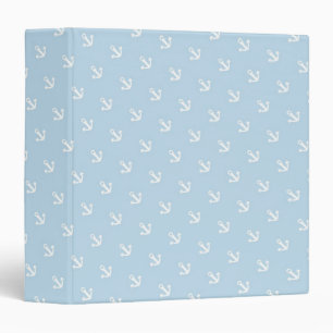 Pattern with white anchors on blue binder