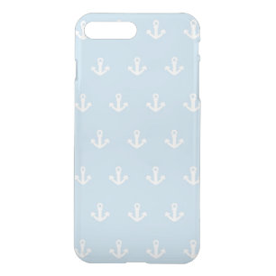 Pattern with white anchors on blue iPhone 8 plus/7 plus case