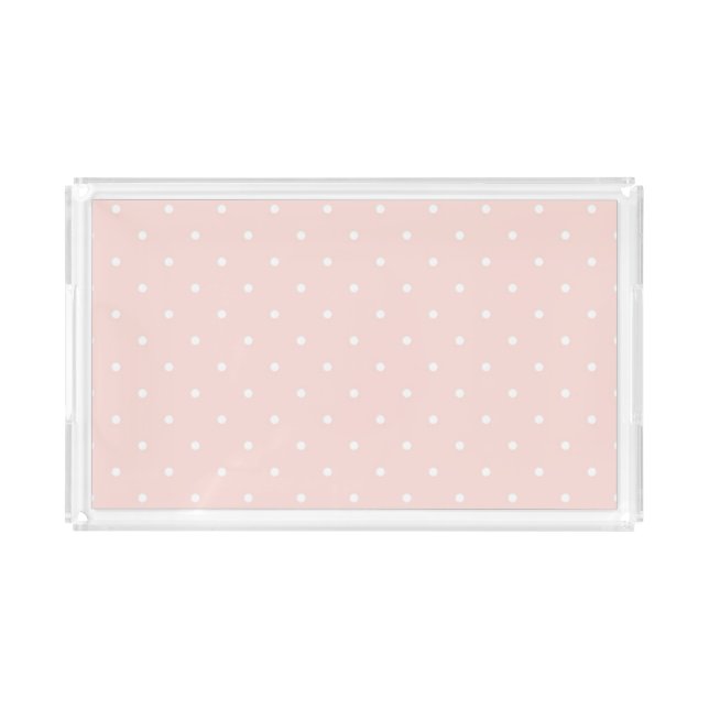 Pattern with white polka dots 2 acrylic tray (Front)