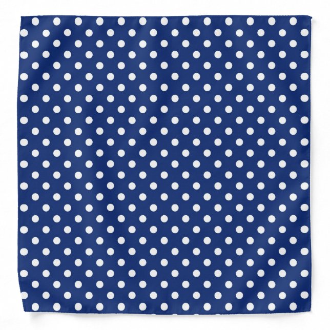 Pattern with white polka dots 2 bandana (Front)