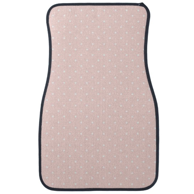Pattern with white polka dots 2 car mat (Front)